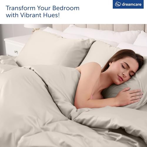 DREAMCARE King Size Sheets Set - King - Extra Deep - Beige