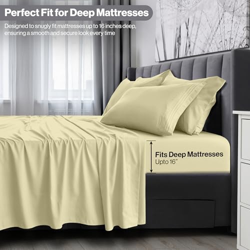 LUX Décor Full Sheet Set - 4 Piece Ultra-Soft Microfiber Bed Sheets