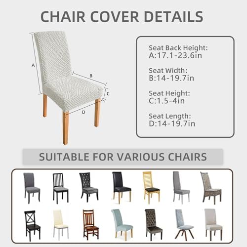 Chair Covers for Dining Chairs, Stretch Jacquard Dining Chair