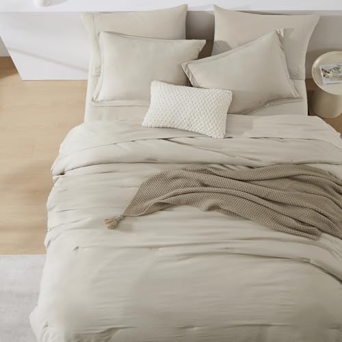 Queen Comforter Set-7 Pieces Soft Prewashed Bed in a Bag Queen Bedding