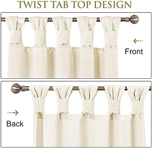 Elegant Twist Tab Curtains – Premium Blackout Thermal Panels for Cozy