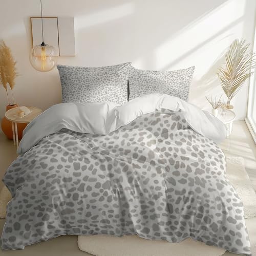 Abstract Spots Texture Duvet Covers Queen, 3 Pieces Ultra Brushed