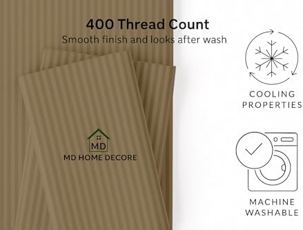 Luxury Egyptian Cotton Sheets Twin Size, Deep Pocket Fitted Sheet Fits