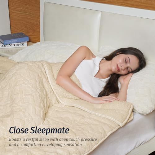 Wemore Adults Weighted Blanket for Sleep Queen Size 15 lbs 60" x 80"