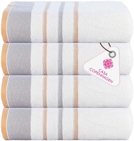 CASA COPENHAGEN White Bay 4Pcs 100% Egyptian Cotton Large Designer