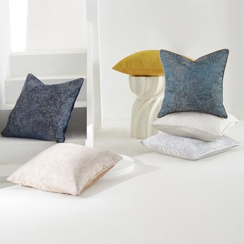 Ice Blue Throw Pillow Covers 18"x18" Square Pillow Covers, Set of 2