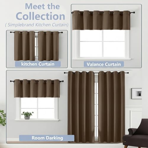Simplebrand Brown Curtains for Bedroom Living Room 72 Inches Long 2