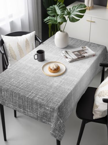 Modern Fabric Texture Rectangle Tablecloth 60 x 120 Inches Farmhouse