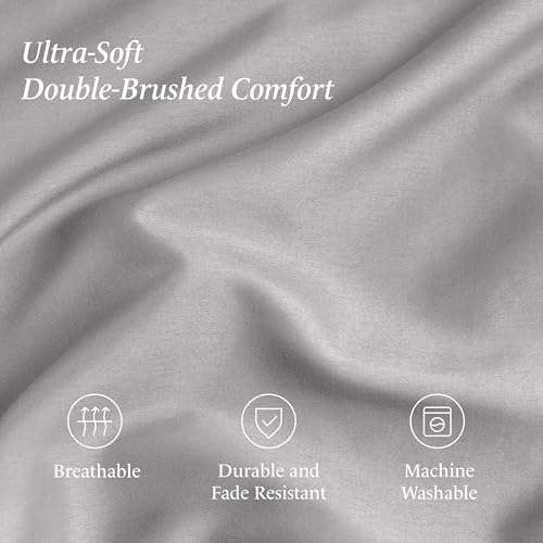 Ivy Union Microfiber Sheet Set (Twin XL, Light Grey)