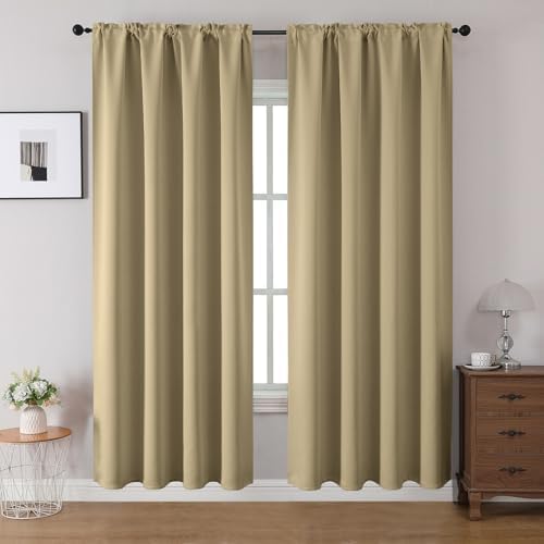 CUCRAF Blackout Curtains 72 inches Long 2 Panels Set for Bedroom