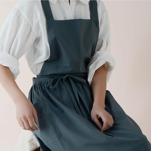 Adjust Cotton Linen Cooking Apron Fabric Coffee Restaurant Canvas Work