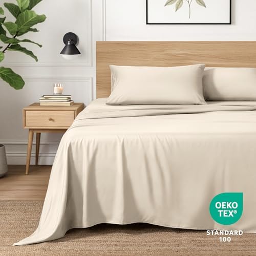 Ivy Union Microfiber Sheet Set (Full, Sand)