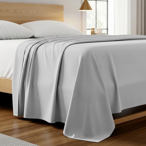 Mellanni California King Size Flat Sheet - Iconic Collection Bedding