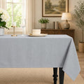 LFH Home Cotton Rich Tablecloth, 60 x 120 Inch, Light Grey