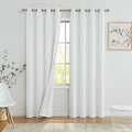 Cream White Blackout Grommet Curtain for Bedroom with Liner