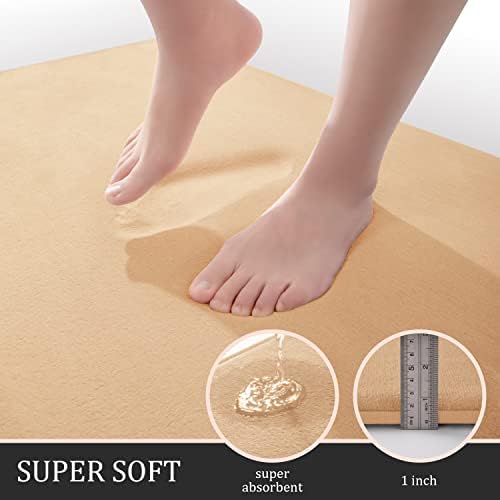YIHOUSE Memory Foam Bath Mat Set, Super Absorbent Bath Mats - Non-Slip