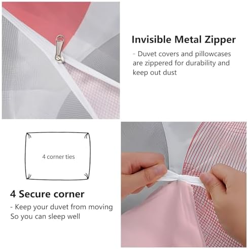 Duvet Cover Grey - Washed Ultra Soft Breathable Microfiber, Queen