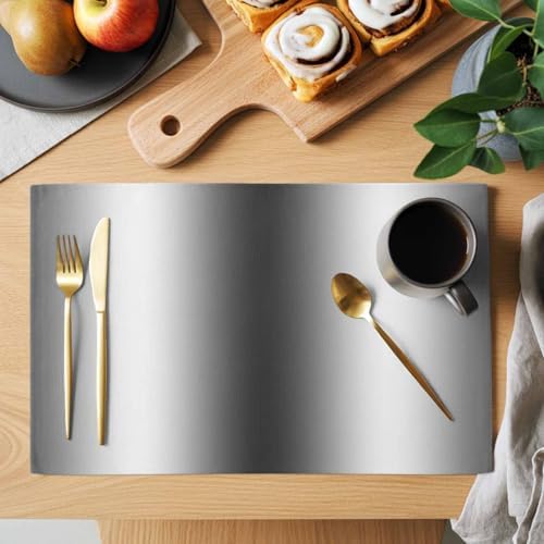 Farm Grey White Gradient Texture Placemats Set of 4 Washable Table