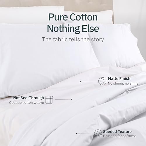 California Design Den Pack of 2 Soft 100% Cotton Twin Sheets Set