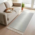 Grey Ombre Hallway Runner Rug 2'x5', Aesthetic Art Farmhouse Gradient