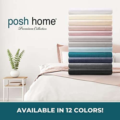 Posh Home King Size Jersey Knit Sheet Set, 4-Piece - Soft & Breathable