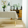 Dimatic Beige Waterproof Rectangle Tablecloth 52 x 70 Inch Linen