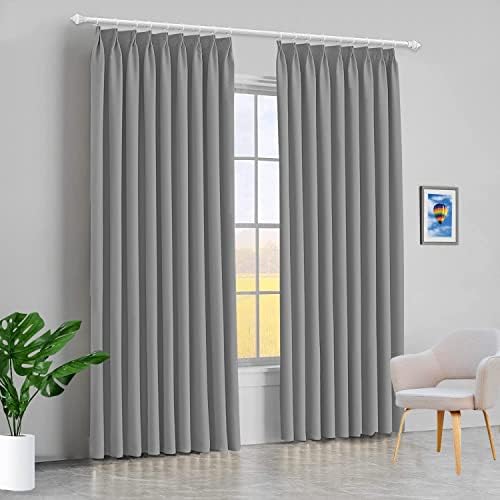 Room Darkening Curtains for Bedroom, Light Reducing Pinch Pleated