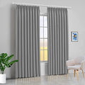 100% Polyester Double Pinch Pleated Blackout Window Curtain Panels &