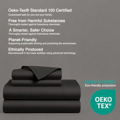 800 Series Egyptian Cotton King Sheets Soft Luxury Charcoal Grey