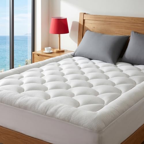 Cooling Queen Mattress Topper Thick Mattress Pad for Back Pain Relief