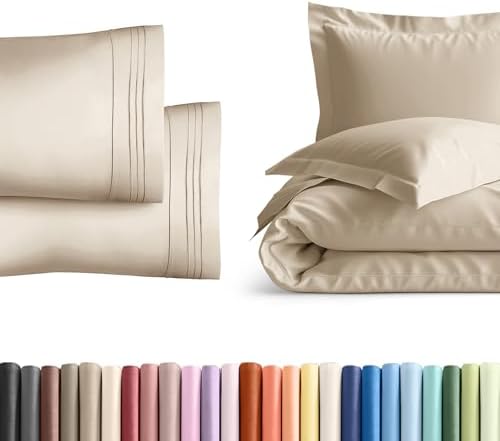 Duvet Cover Twin/TwinXL Size Set + 2 Pillowcases with Shams Bundle