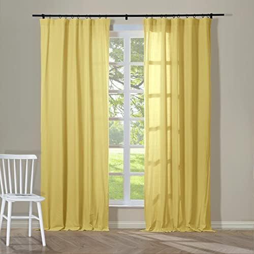 ChadMade 100% Cotton Duck 84 Inches Long Drapery Light Filtering, 1