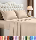 Full Sheets Set, 4 Pieces 16" Deep Pocket Hotel Luxury Bed Sheets