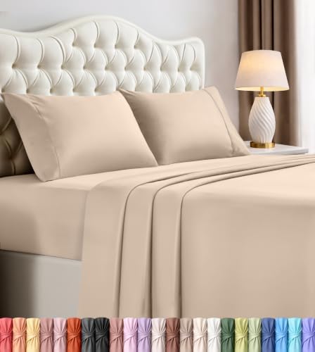 Full Sheets Set, 4 Pieces 16" Deep Pocket Hotel Luxury Bed Sheets