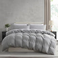 Nestl Light Grey Duvet Cover Queen Size - Soft Double Brushed Queen