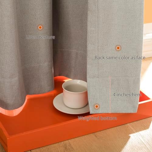 Sand Beige Blackout Window Curtains 96 inches Long, Double Pleated