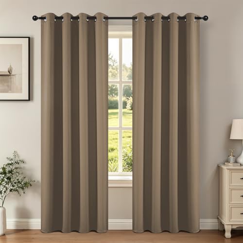 Joydeco Blackout Curtains 84 Inch Length 2 Panels Set, Thermal