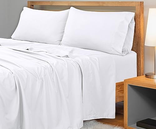 Royale Linens 300 Thread Count 100% Cotton Full Size Flat Sheet - Soft