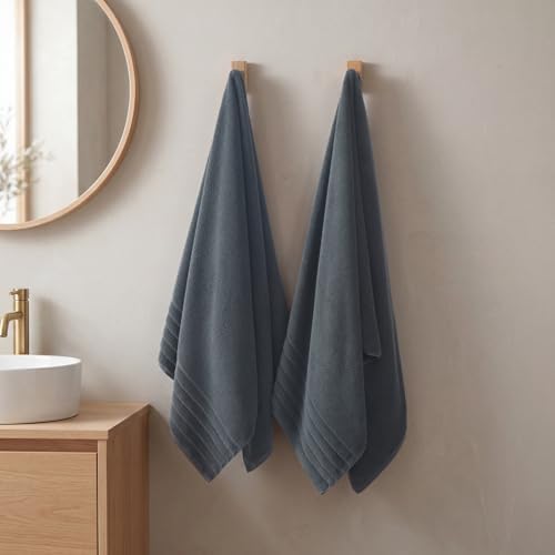 ecolook Soft Bath Towels 2 Pack, 100% Cotton Ultra Absorbent &