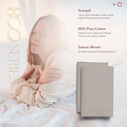 Mayfair Linen Egyptian Cotton Pillow Case Queen Size - Luxury 800