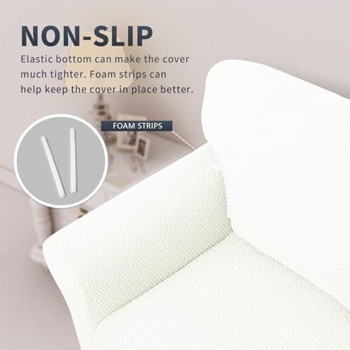 Easy-Going Stretch Jacquard Couch Cover, 1-Piece Soft Sofa Cover, Sofa