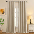 Simplebrand Biscotti Beige Extra Long 10ft Curtains for Patio
