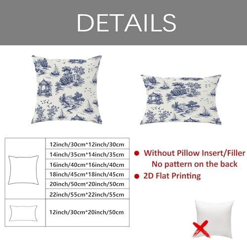 Sailboat Throw Pillow Covers Set of 2, Classic Rustic Tree Gazebo None