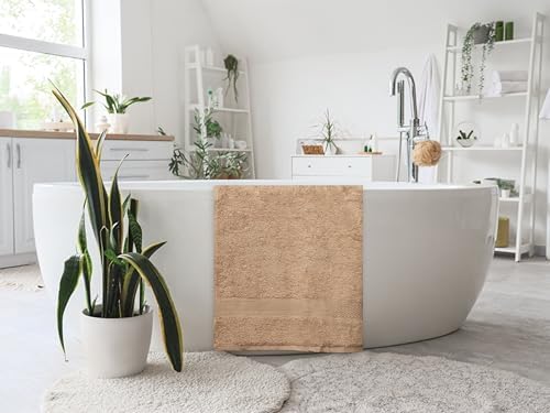 Bath Towels Pack of 6 – 24" x 50" – 100% Cotton Terry, Soft, Quick-Dry