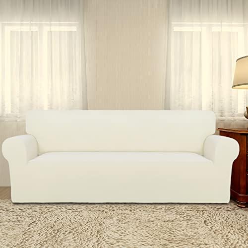 PureFit Stretch Couch Covers for Sofa Large Sofa Slipcovers Ivory