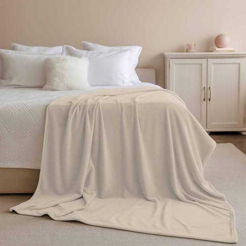 Grey Pure Color Flannel Fleece Throw Blanket for Couch Chair Sofa Bed