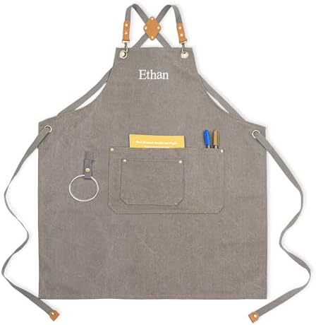 Canvas Aprons for Women Men Personalized Chef Apron Work Shop Apron