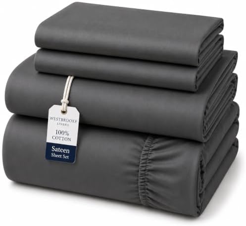 Westbrooke 475 Thread Count 100% Long Staple Cotton Sateen Sheet Set