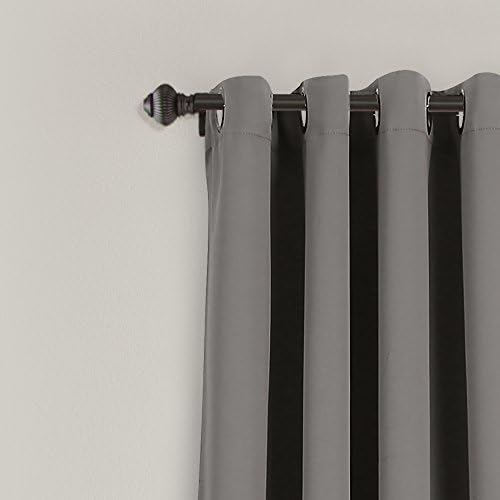 Lush Decor Insulated Grommet Blackout Window Curtain Panels, Pair, 52"