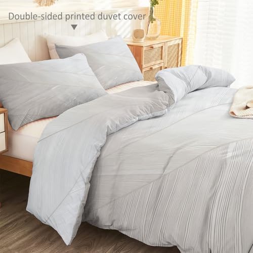 Duvet Cover California King Microfiber - Reversible Minimalism Line